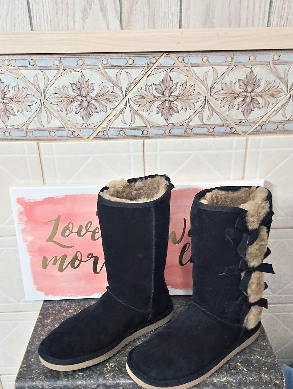 Koolaburra by UGG Victoria Tall Black Fur-Lined Winter Boots